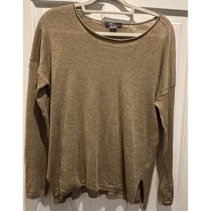 Vince Women's Beige 100%‎ Linen Slouchy Pullover Sweater Size S